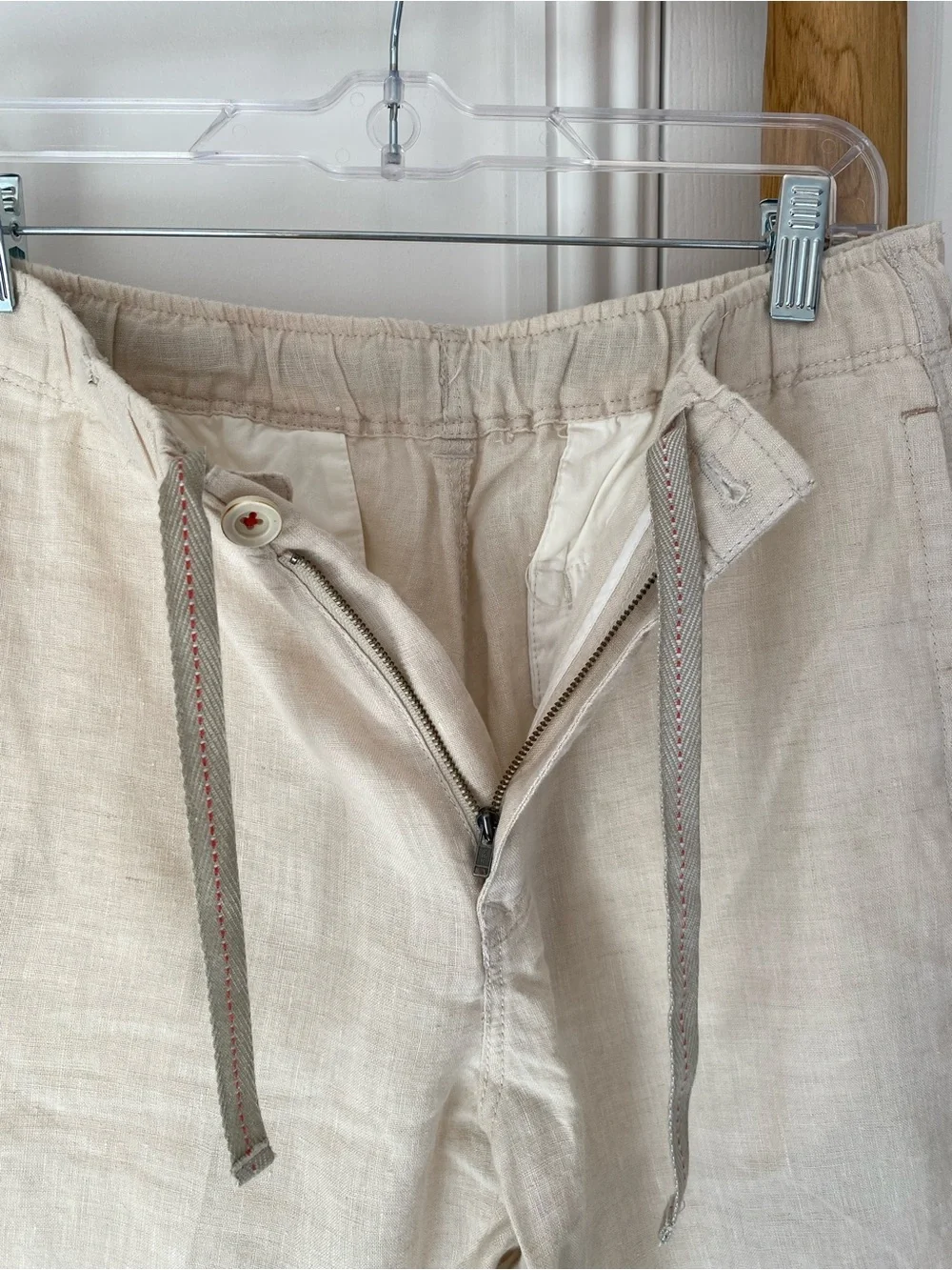 Tommy Bahama Relax Men’s Small 100% Linen On The Beach Drawstring Pants Beige